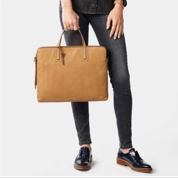 Fossil Bags Fossil Emma Leather Crossbody Laptop Bag Poshmark